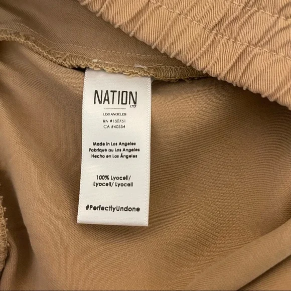 NATION LTD KHAKI DRESSY JOGGERS - Picture 7 of 8